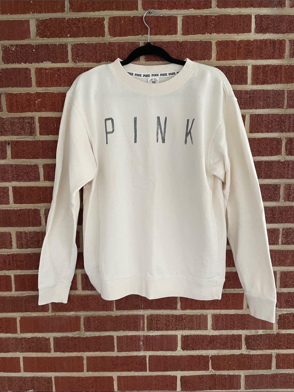 PINK Victoria's Secret Off-White Sweatshirt